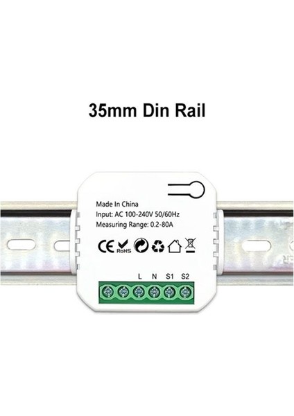 Tuya Smart Life Zigbee Metre 80A Akım Kelepçeli Kwh Monitör 240V (Yurt Dışından) fırsatları
