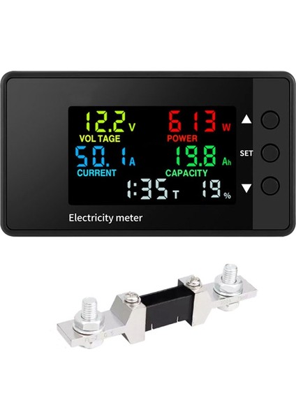 6'sı 1 Arada Voltmetre Ampermetre Dc 7,5-100V Wattmetre 0-200A (Yurt Dışından)