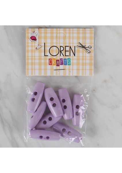 Loren Crafts lila 8 li çoban düğmesi - 60