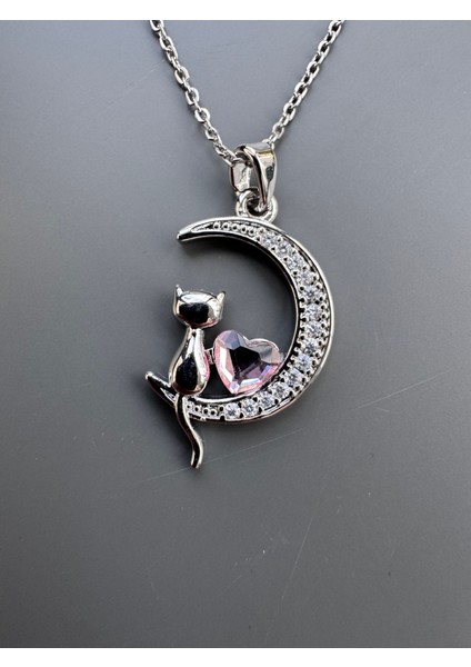 Pembe Kedili Çelik Kolye fiyatları