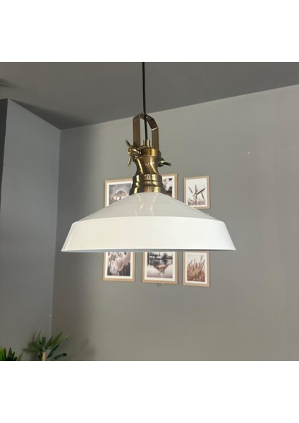 Lema Beyaz Tekli Avize Yeni Eskitme Başlık Sarkıt Lamba Restoran Cafe Salon Avizeleri