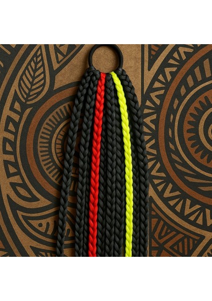 Siyah Kırmızı Neon Örgü Tokası-Siyah Örgülü Saç Tokası-Çoklu Örgülü Saç Tokası- fiyatları