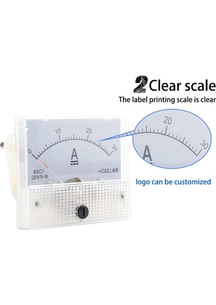 30A Dc Voltmetre Işaretçi Kafa Analog Ampermetre Panel Metre (Yurt Dışından) indirimleri