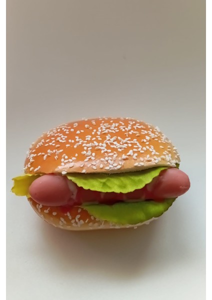 Yapay Hamburger Sosis Buzdolabı Magnet Yumuşak Üç Boyutlu Ekmek Hediyelik Dekor fiyatları