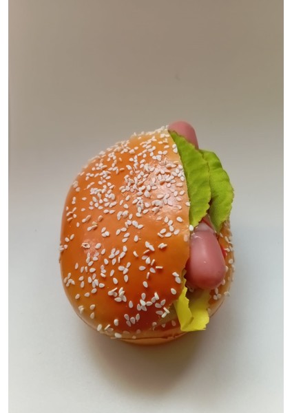 Yapay Hamburger Sosis Buzdolabı Magnet Yumuşak Üç Boyutlu Ekmek Hediyelik Dekor fırsatları