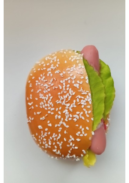 Yapay Hamburger Sosis Buzdolabı Magnet Yumuşak Üç Boyutlu Ekmek Hediyelik Dekor indirimleri