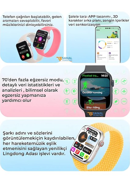 Watch 9 Mini Akıllı Saat modelleri