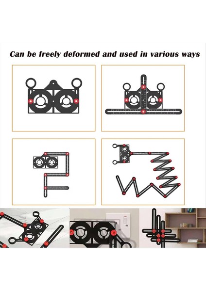 16 Katlı Çok Açılı Ölçüm Cetveli ve Açıklık Bulucu (Yurt Dışından) fırsatları