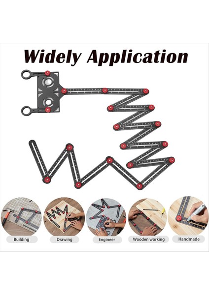 16 Katlı Çok Açılı Ölçüm Cetveli ve Açıklık Bulucu (Yurt Dışından) indirimleri