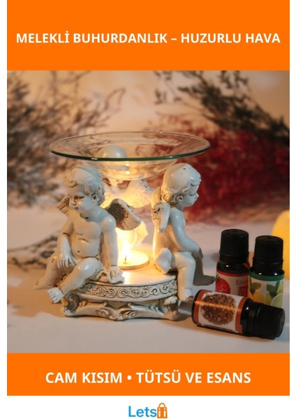Polyester Melekli Buhurdanlık Huzur Dolu Dekoratif Tütsü Çeşitleri