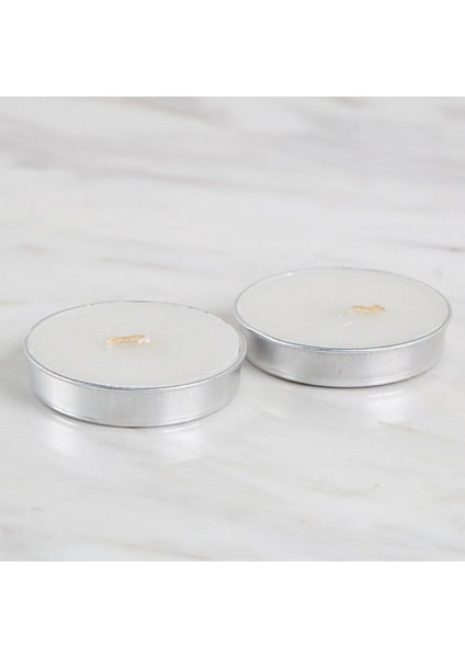 Loren 2'li Tealight Mum Beyaz