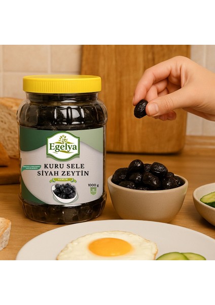 Doğal Kuru Sele Siyah Zeytin 1 kg (Gemlik Tipi – Katkısız – Siyah Zeytin) fiyatları