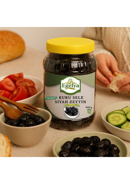 Doğal Kuru Sele Siyah Zeytin 1 kg (Gemlik Tipi – Katkısız – Siyah Zeytin) indirimleri
