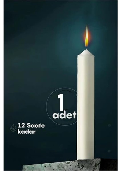 Klasik Mum1 Adet - Kokusuz Mum