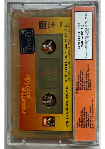 Roxette Joyride Kaset (Orijnal Dönem Kağıt Baskı Kaset) fiyatları