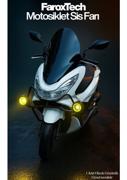 Motosiklet Sis Farı – Lensli Projeksiyon Led, Halo Halkalı, Suya Dayanıklı, Evrensel Kelepçe fiyatları