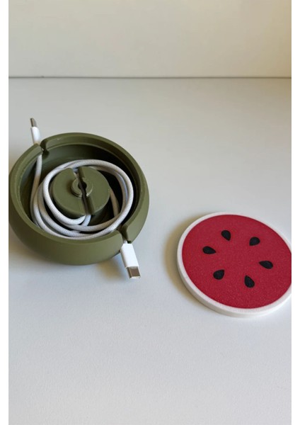 Karpuz Desenli Taşınabilir Kablo Sarıcı | Kablo Düzenleyici & Organizer modelleri