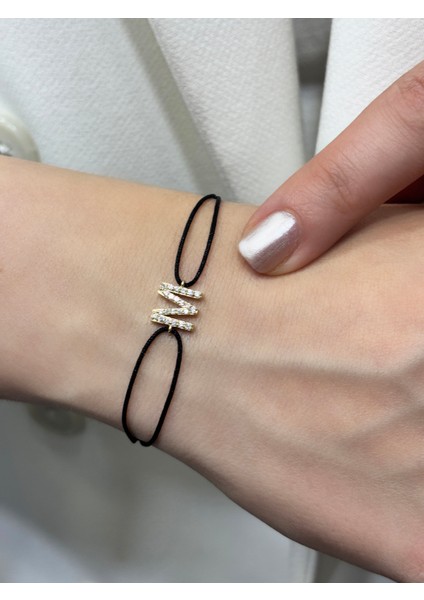 14 Ayar Altın Taşlı Harf Ip Bileklik fiyatları