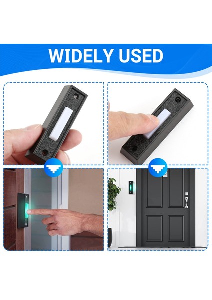 1 Adet Kablolu Kapı Zili Düğmesi LED Işığı Kapı Zili Halka Düğmesinin Değiştirilmesi Duvara Monte Kapı Açıcı Anahtarı (Yurt Dışından) indirimleri