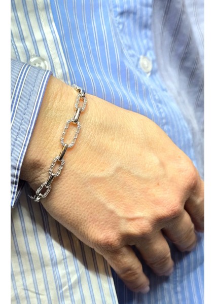 925 Ayar Gümüş Baget Taşlı Ataç Kadın Gümüş Bileklik fiyatları