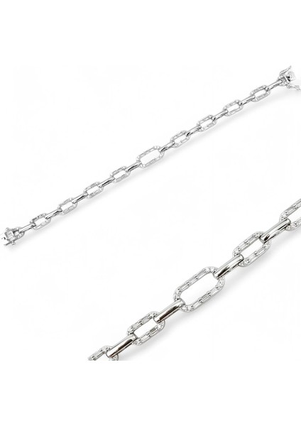 925 Ayar Gümüş Baget Taşlı Ataç Kadın Gümüş Bileklik modelleri