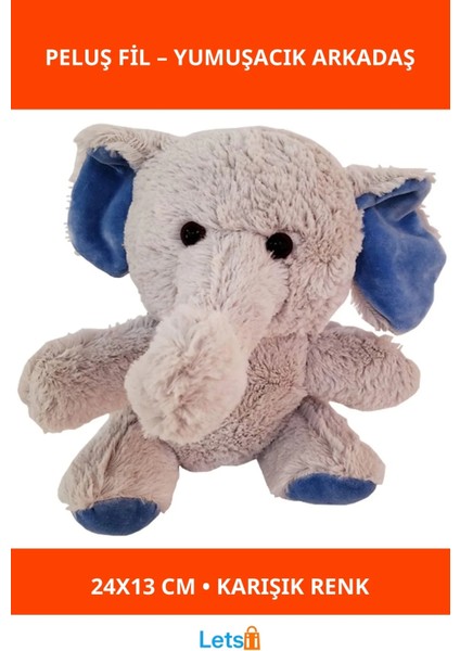 Sevimli Peluş Fil 24 cm Yumuşak Hediye Oyuncak
