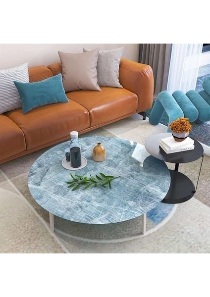 ® Mermer Desenli Masa Tezgah Mutfak Su Geçirmez Yapışkanlı Folyo Sticker Mavi 5x0,6m fiyatları