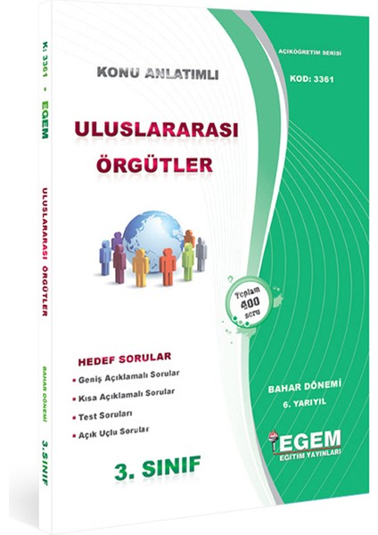 Aöf 3. Sınıf Uluslararası Örgütler Bahar Dönemi Konu Anlatımlı Soru Bankası