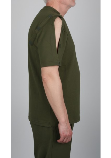 Adaptif Kısa Kollu Haki Kırık Kol - Ortopedi Tedavi Kıyafeti fırsatları