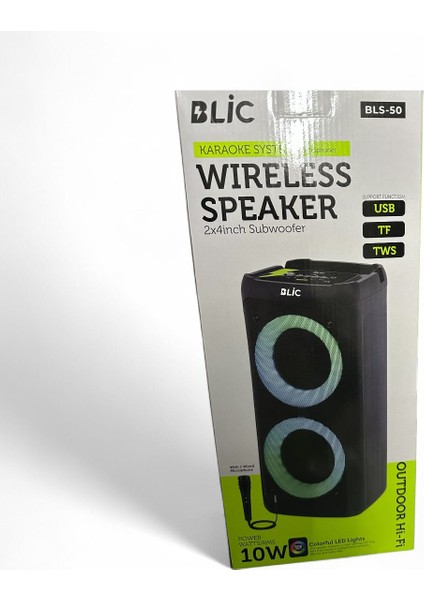Bls-50 Rgb Mikrofonlu Wireless Bluetooth Speaker fiyatları