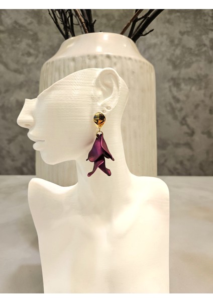 1 Çift Sallantılı Şık Yaprak Küpe