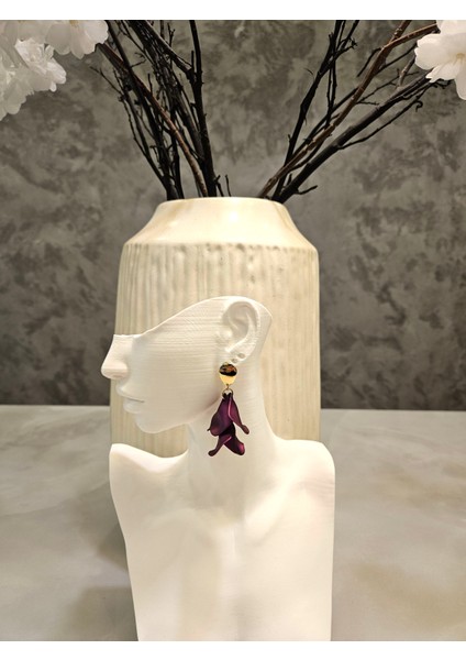 1 Çift Sallantılı Şık Yaprak Küpe modelleri