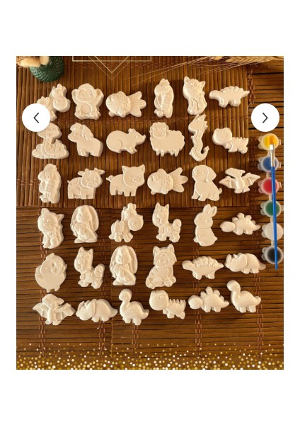 36 Adet (3d) Hayvanlar Taş Boyama Figür Çocuk Gelişimi Etkinlik Taş Boyama Seti Zoo Stone Painting indirimleri