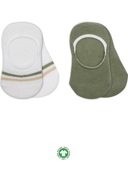 2'li Penye Babet Silikon Çemberli Çorap 30102 Nil Beyaz