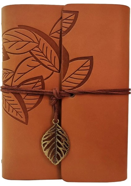 Deri Yaprak Desenli Defter modelleri