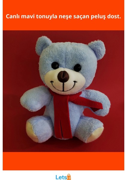 Mavi Yumuşak Peluş Oyuncak Ayıcık 25 cm fiyatları