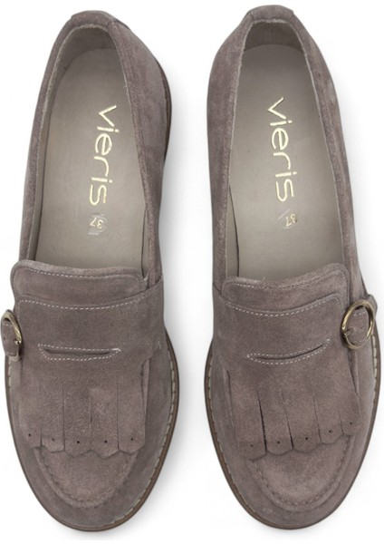 Braven Açık Vizon Süet Hakiki Deri Kadın Loafer fırsatları