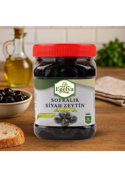 Doğal Sofralık Siyah Zeytin 500 G (Yağlı – Katkısız – Gemlik Tipi) fırsatları