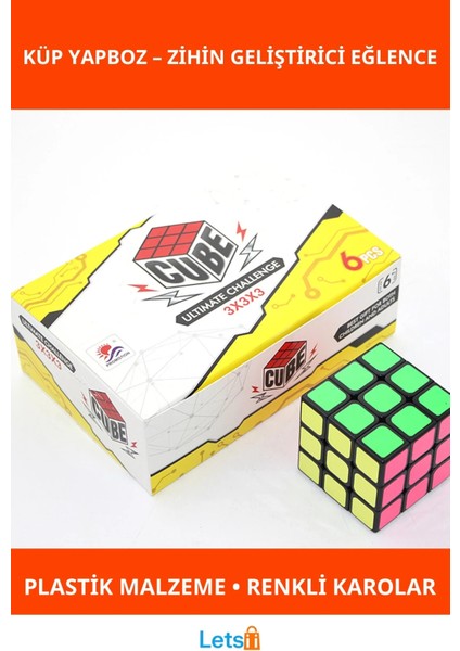 Renkli Eğlenceli Zihin Geliştirici Küp Yapboz No:3