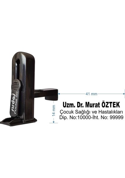 50 Cep Tipi İsim Makam Ve Ünvan Kaşesi Baskı Rengi Siyah