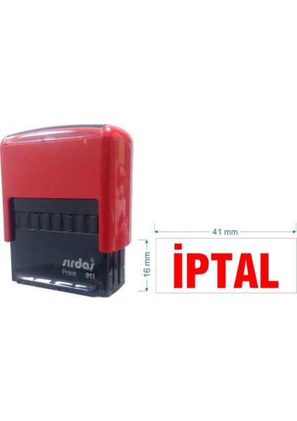 911 Kaşe Kırmızı makine Kırmızı Keçe "İPTAL" yazısı ile beraber