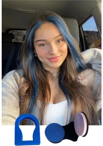 Mavi Renk Saç Tebeşiri modelleri