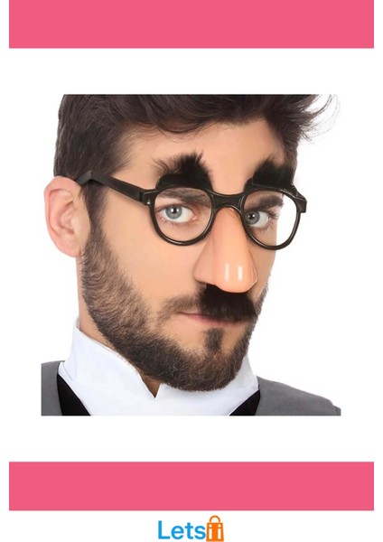 Eğlenceli Kılık Değiştirme Kaş Bıyık Mizah Gözlüğü 9X13 cm modelleri