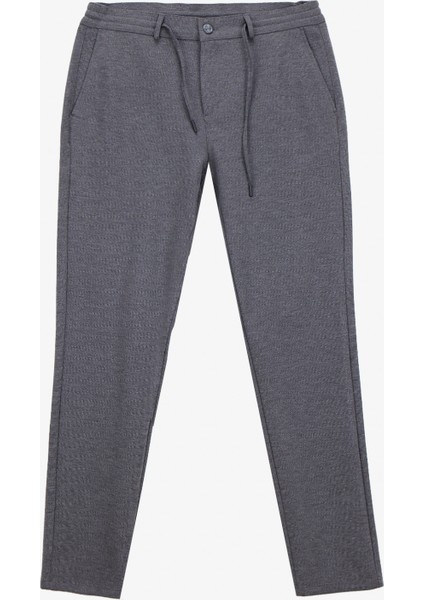 Bağlamalı Bel Dar Paça Jogger Gri Erkek Pantolon ACE001261530_GRI