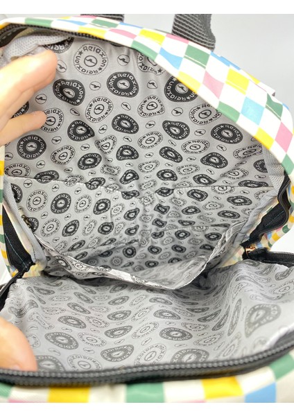 Renkli Dama Desen Sırt Çantası 2120 -2 modelleri