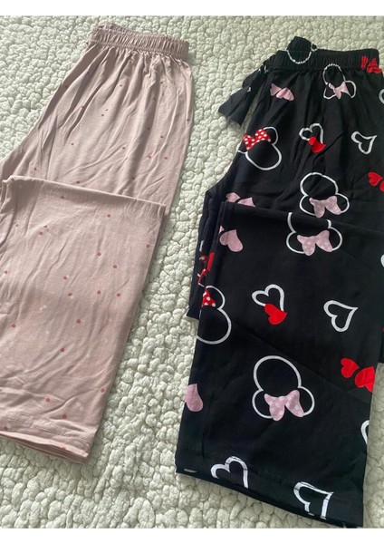 Kadın Desenli Pijama Altı - 2'li Tek Alt Pijama modelleri