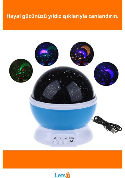 Dönen Çok Renkli Star Master Projektör Gece Lambası fiyatları