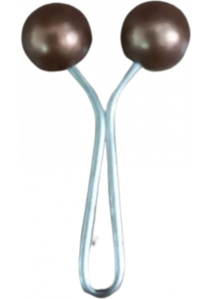 Eşarp Klipsi Top Model Düz Kahverengi 1 Adet