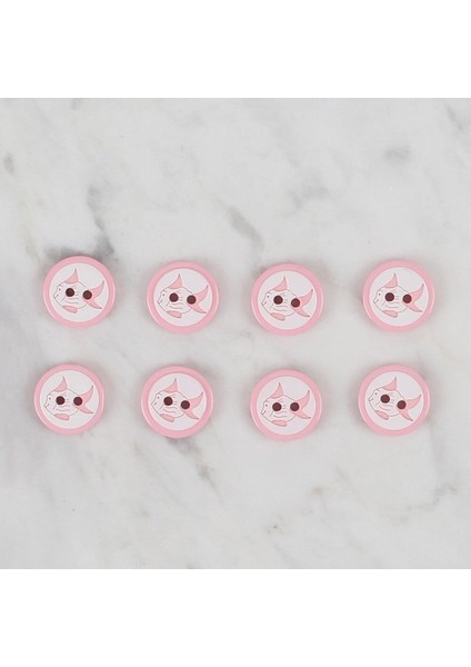 Loren Crafts pembe 8 li balık düğme - 570 fiyatları