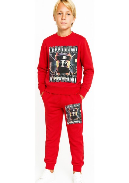 Erkek Çocuk 2 Iplik Şardonsuz Alt-Üst Takım Dijital Baskılı 3-10 Yaş 12416